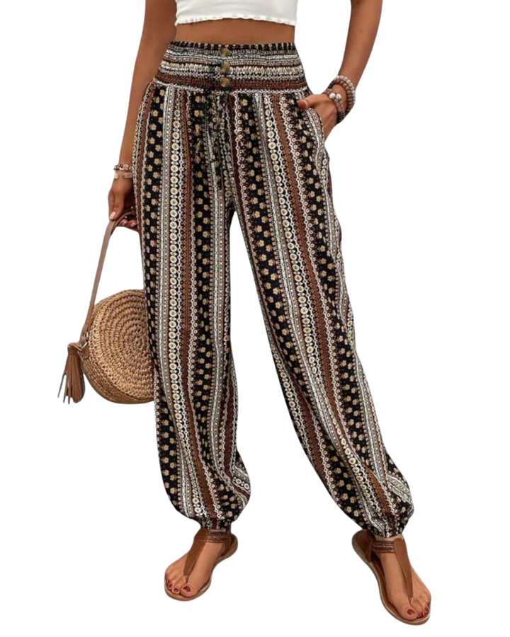 Scarlett | Pants with Ethnic Graphic