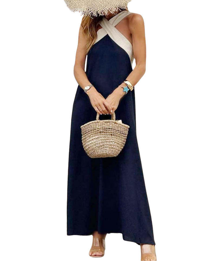 Sienna | Elegant Dress with Open Back and Fashionable Halter Neckline