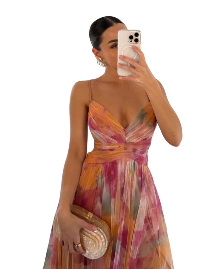 Giselle | Enchanting Maxi Dress with Floral Pattern