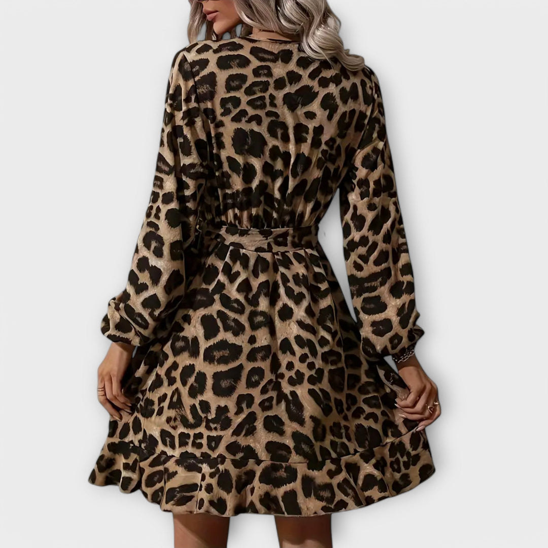 Natasha | Stylish Dress with Leopard Print
