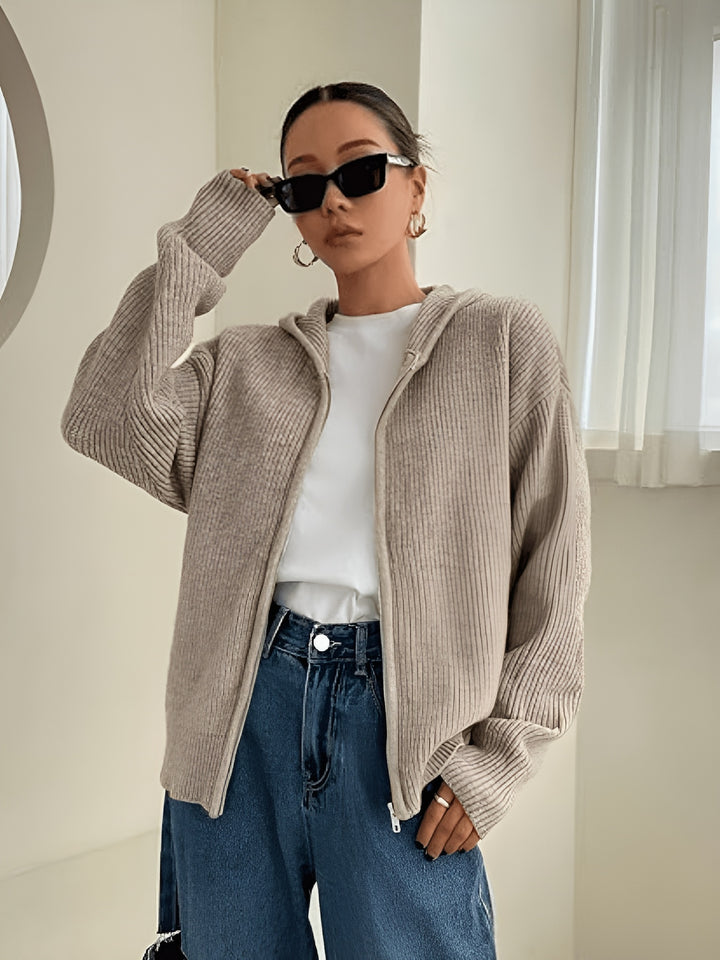 Warmth & Whispers Autumn Cardigan Hoodie