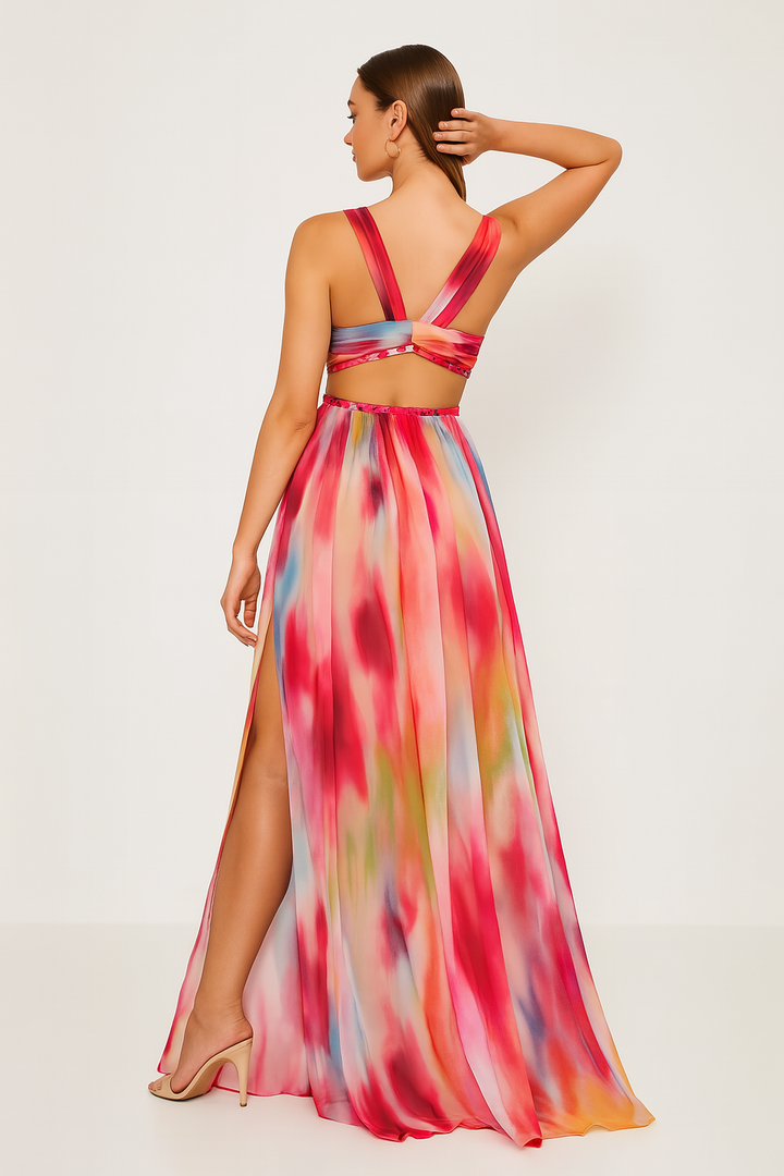 Freya | Maxi Dress with Painting Print