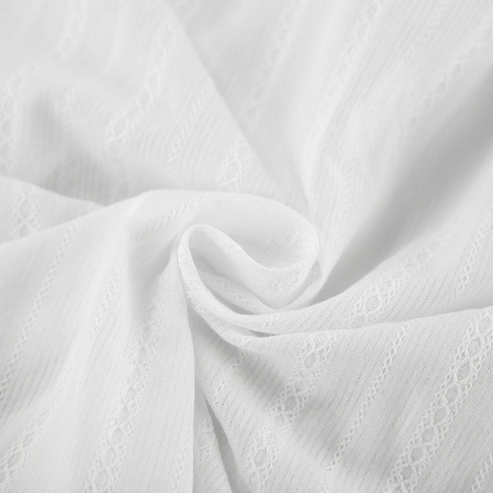 Emma | Striped Blouse with Button Front and Tie Cuffs