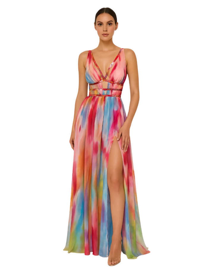 Freya | Maxi Dress with Painting Print