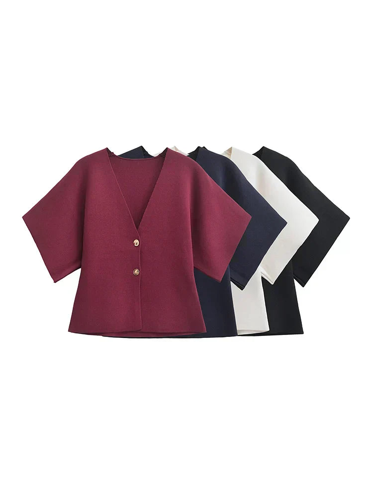 Jade | Minimalist Elegant Blouse with Button Front