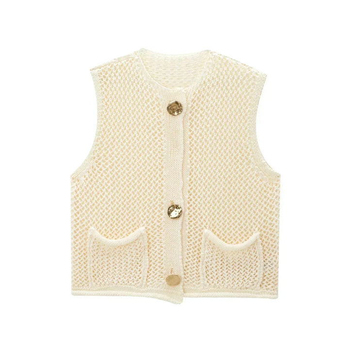Angel | Knit Vest with Button Front